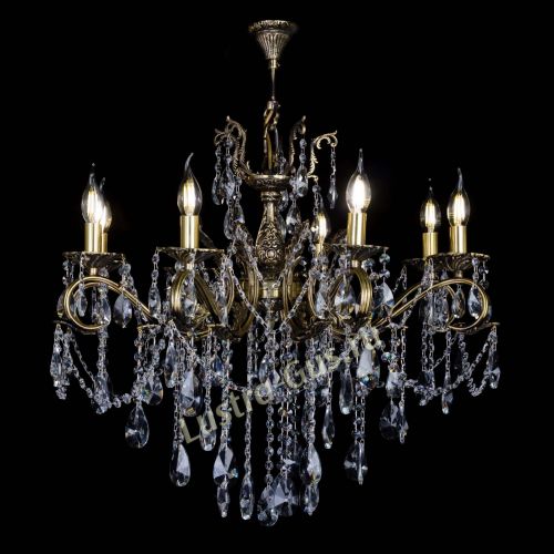 Бронзовая люстра Мелания №8/2 лучик в Кирове Гусь Хрустальный