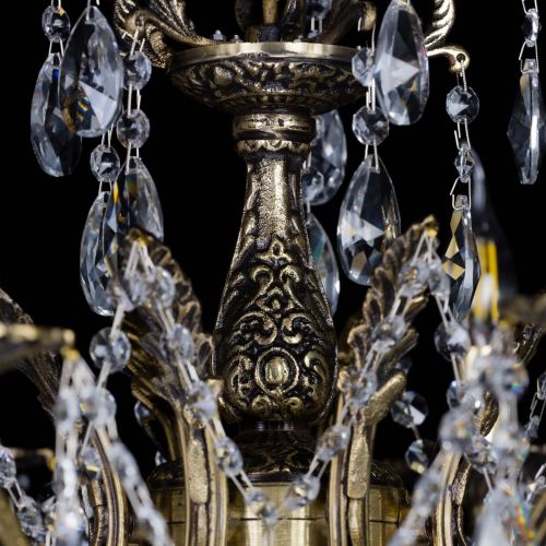 Бронзовая люстра Мелания №8/2 лучик в Кирове Гусь Хрустальный