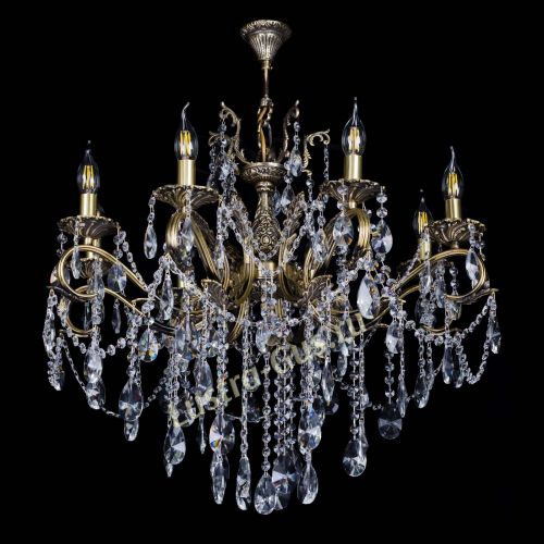 Бронзовая люстра Мелания №8/2 лучик в Кирове Гусь Хрустальный