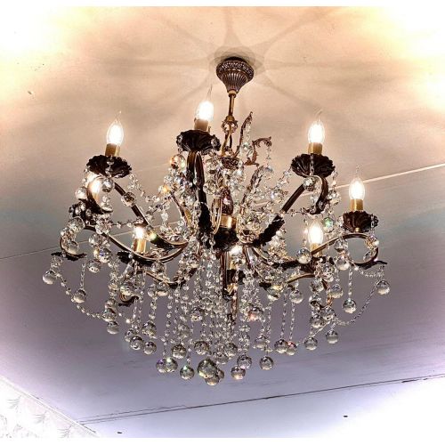 Бронзовая люстра Мелания №8/2 шар в Кирове Гусь Хрустальный