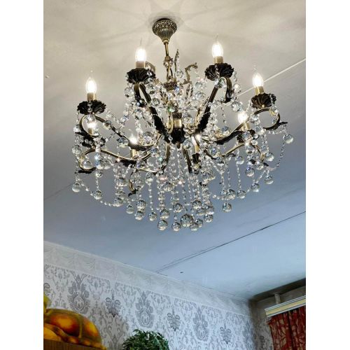 Бронзовая люстра Мелания №8/2 шар в Кирове Гусь Хрустальный