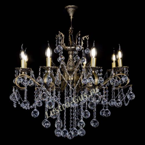 Бронзовая люстра Мелания №8/2 шар в Кирове Гусь Хрустальный