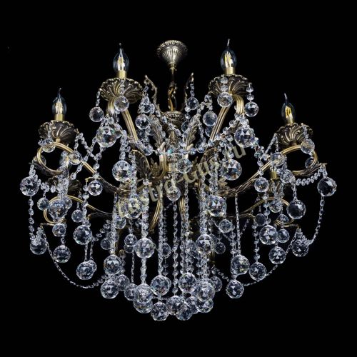 Бронзовая люстра Мелания №8/2 шар в Кирове Гусь Хрустальный