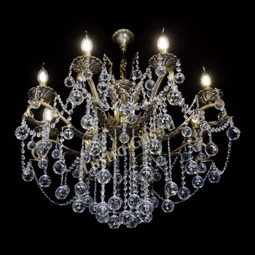 Бронзовая люстра Мелания №8/2 шар в Кирове Гусь Хрустальный