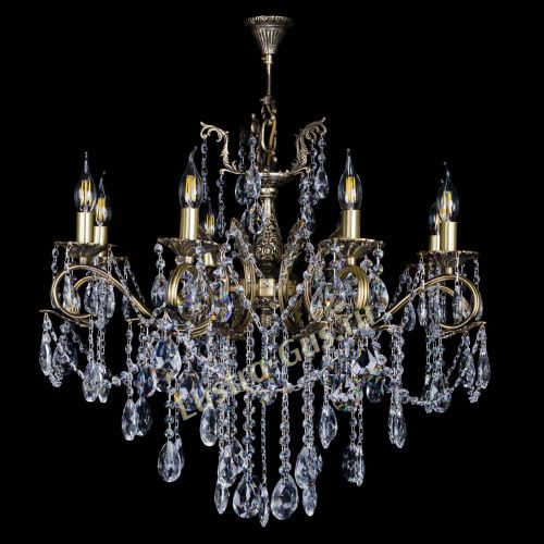 Бронзовая люстра Мелания №8/2 журавлик в Кирове Гусь Хрустальный