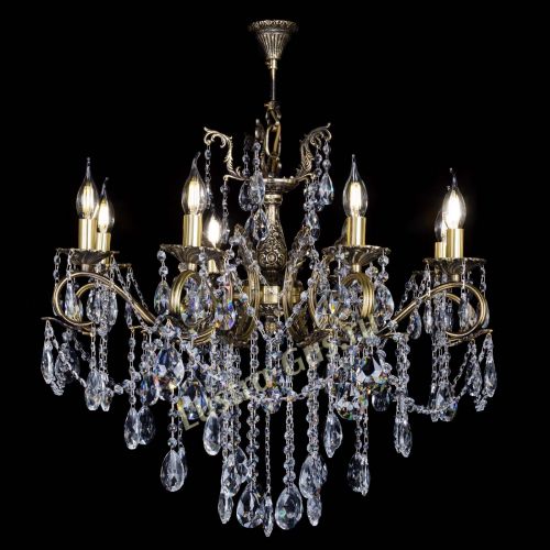 Бронзовая люстра Мелания №8/2 журавлик в Кирове Гусь Хрустальный