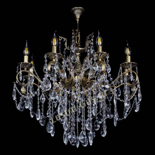 Бронзовая люстра Мелания №8/2 журавлик в Кирове Гусь Хрустальный