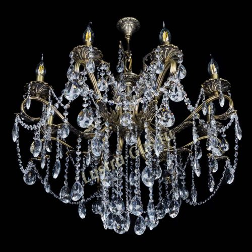 Бронзовая люстра Мелания №8/2 журавлик в Кирове Гусь Хрустальный