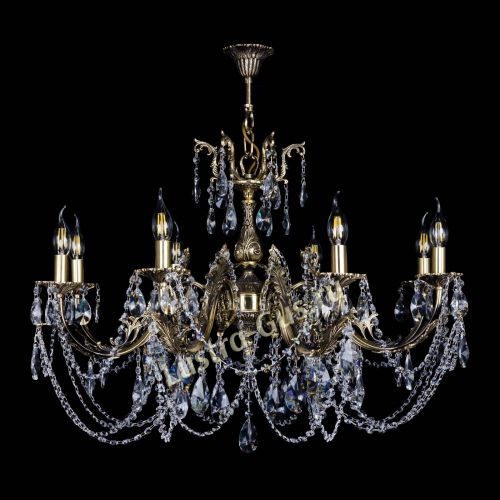 Бронзовая люстра Кассандра №8 лучик в Кирове Гусь Хрустальный