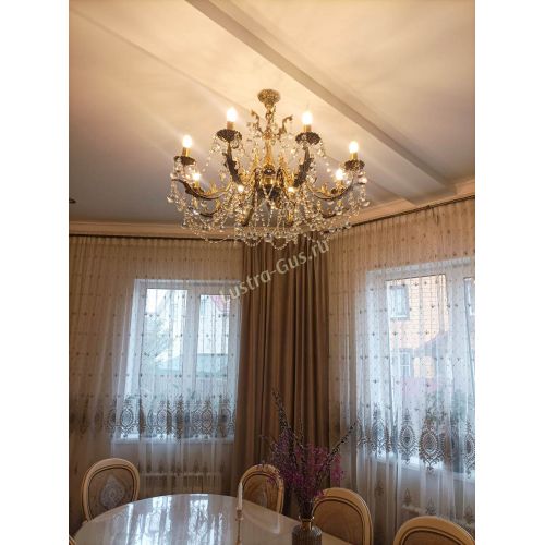 Бронзовая люстра Кассандра №8 шар в Кирове Гусь Хрустальный