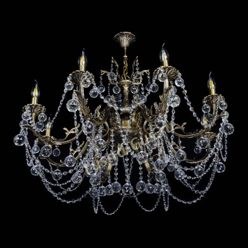 Бронзовая люстра Кассандра №8 шар в Кирове Гусь Хрустальный