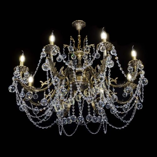 Бронзовая люстра Кассандра №8 шар в Кирове Гусь Хрустальный