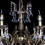 Бронзовая люстра Кассандра №8 удлиненная с конусами в Кирове