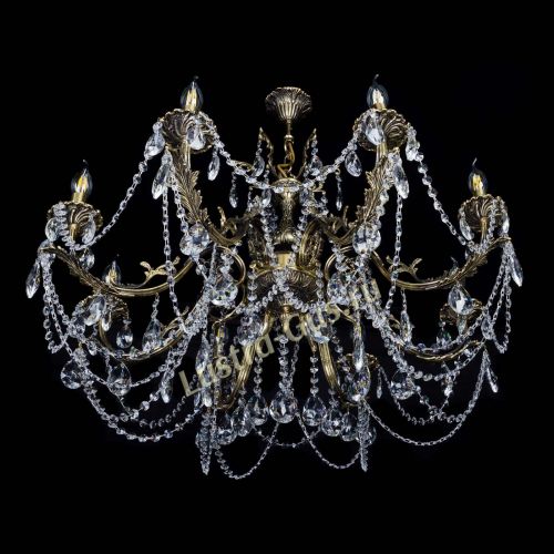 Бронзовая люстра Кассандра №8 журавлик в Кирове Гусь Хрустальный