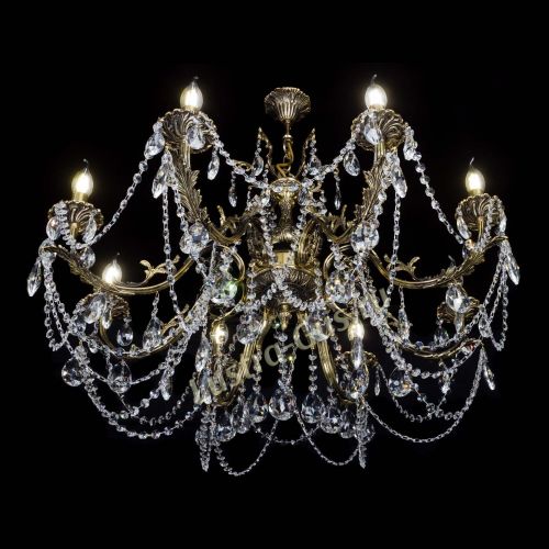 Бронзовая люстра Кассандра №8 журавлик в Кирове Гусь Хрустальный