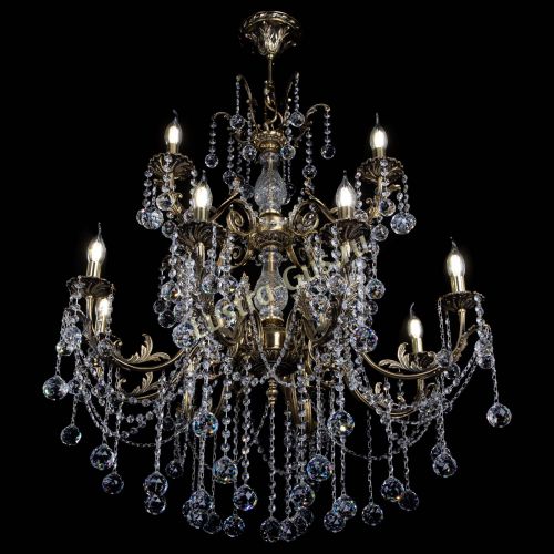 Люстра бронзовая Кассандра Алфея №12 шар в Кирове Гусь Хрустальный