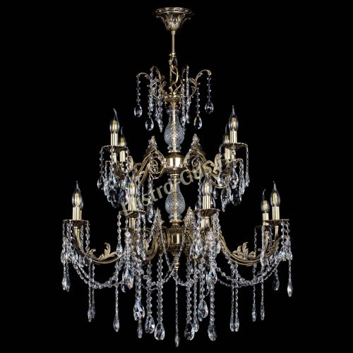 Люстра бронзовая Кассандра Алфея №12 журавлик в Кирове Гусь Хрустальный