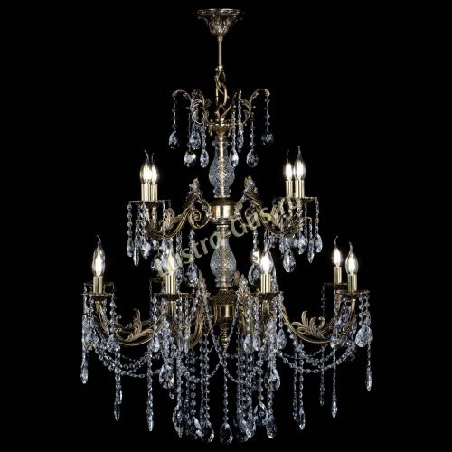 Люстра бронзовая Кассандра Алфея №12 звездочка в Кирове Гусь Хрустальный