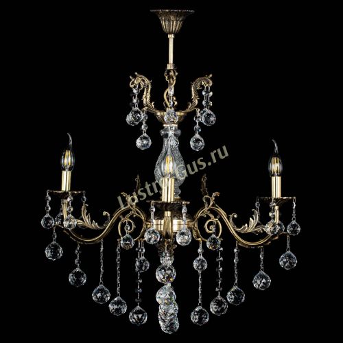 Люстра бронзовая Кассандра Алфея №3/2 шар в Кирове Гусь Хрустальный