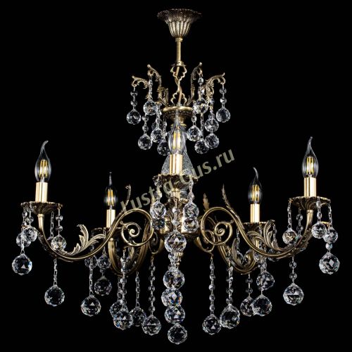 Люстра бронзовая Кассандра Алфея №5/2 шар в Кирове Гусь Хрустальный