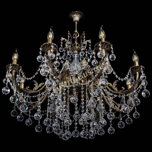 Люстра бронзовая Кассандра Алфея №8/1 шар в Кирове Гусь Хрустальный