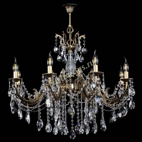 Люстра бронзовая Кассандра Алфея №8/1 звездочка в Кирове Гусь Хрустальный