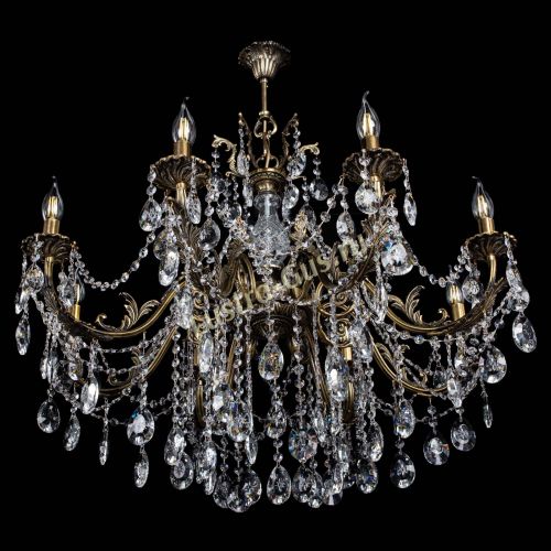 Люстра бронзовая Кассандра Алфея №8/1 звездочка в Кирове Гусь Хрустальный