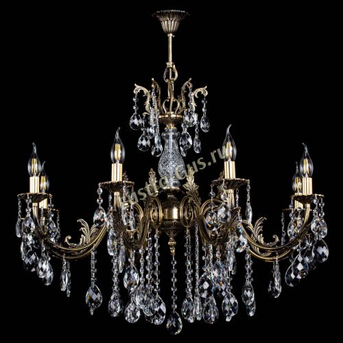 Люстра бронзовая Кассандра Алфея №8/2 баден в Кирове Гусь Хрустальный