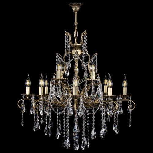 Люстра бронзовая Мелания №12/2 лучик в Кирове Гусь Хрустальный