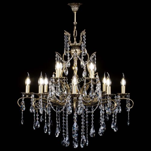 Люстра бронзовая Мелания №12/2 лучик в Кирове Гусь Хрустальный