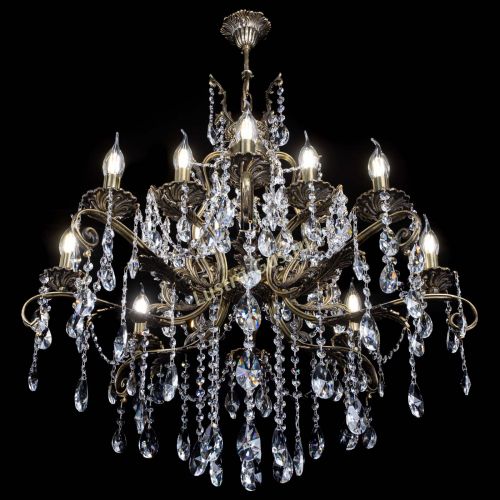 Люстра бронзовая Мелания №12/2 лучик в Кирове Гусь Хрустальный