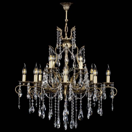 Люстра бронзовая Мелания №12/2 журавлик в Кирове Гусь Хрустальный