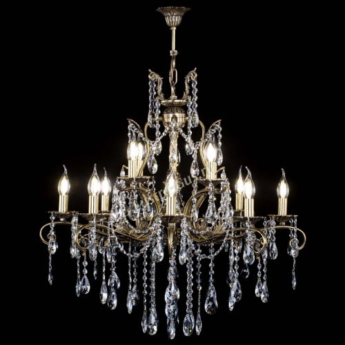 Люстра бронзовая Мелания №12/2 журавлик в Кирове Гусь Хрустальный