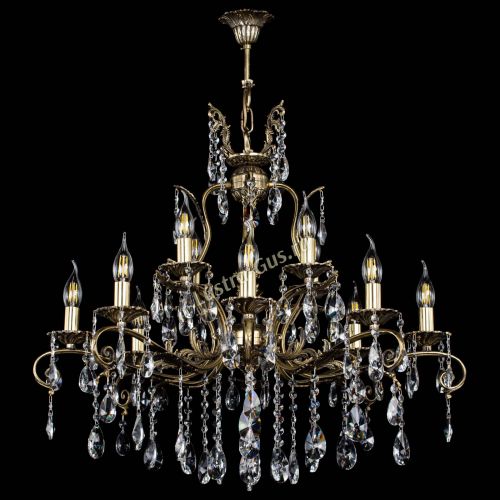 Люстра бронзовая Мелания №12/1 лучик в Кирове Гусь Хрустальный