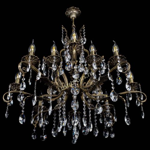 Люстра бронзовая Мелания №12/1 лучик в Кирове Гусь Хрустальный