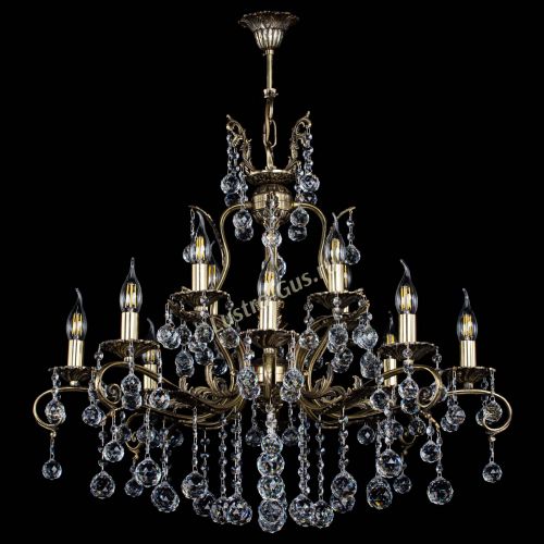 Люстра бронзовая Мелания №12/1 шар в Кирове Гусь Хрустальный