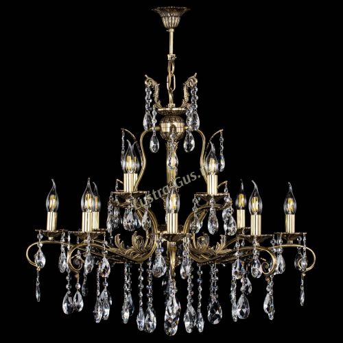 Люстра бронзовая Мелания №12/1 журавлик в Кирове Гусь Хрустальный