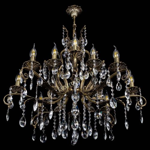 Люстра бронзовая Мелания №12/1 журавлик в Кирове Гусь Хрустальный