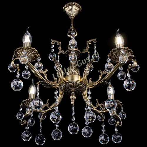 Люстра бронзовая Милана №4/2 шар в Кирове Гусь Хрустальный