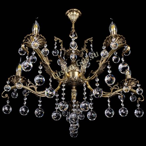 Люстра бронзовая Милана №5/2 шар в Кирове Гусь Хрустальный