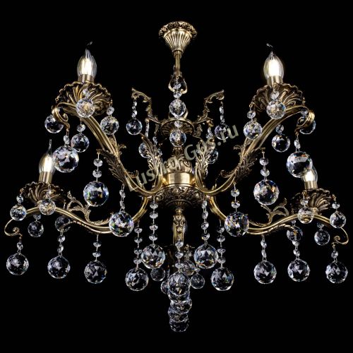 Люстра бронзовая Милана №5/2 шар в Кирове Гусь Хрустальный