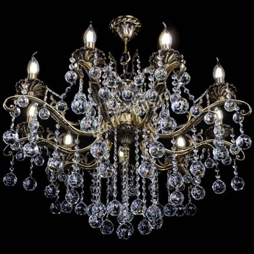 Люстра бронзовая Милана №9 шар в Кирове Гусь Хрустальный