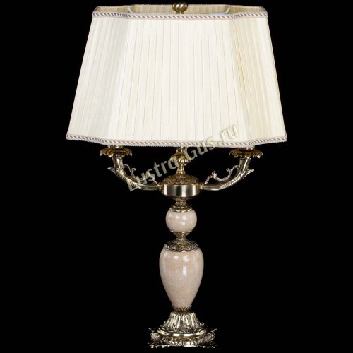Бронзовая настольная лампа Антик №2 с камнем в Кирове Гусь Хрустальный