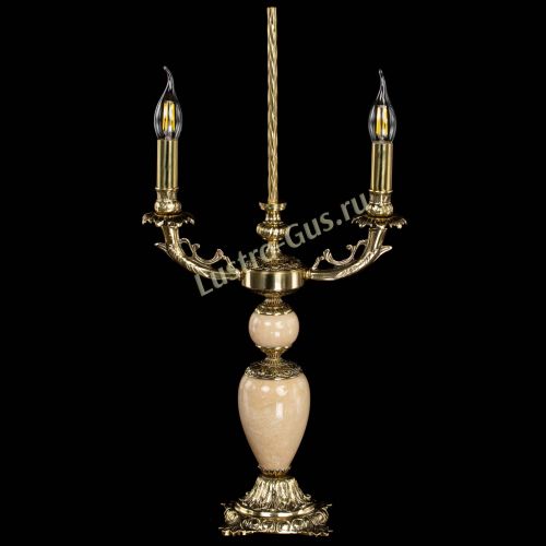 Бронзовая настольная лампа Антик №2 с камнем в Кирове Гусь Хрустальный