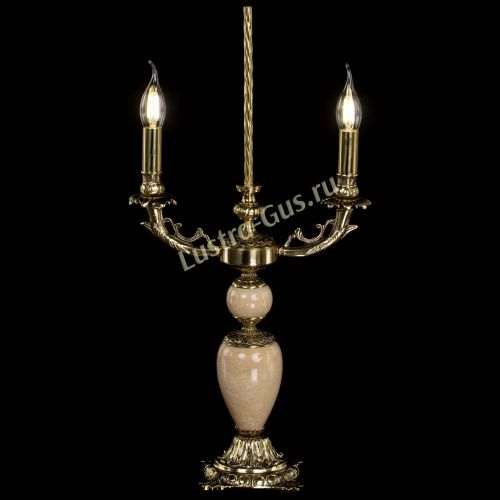 Бронзовая настольная лампа Антик №2 с камнем в Кирове Гусь Хрустальный