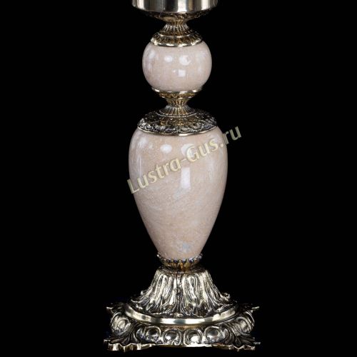 Бронзовая настольная лампа Антик №2 с камнем в Кирове Гусь Хрустальный