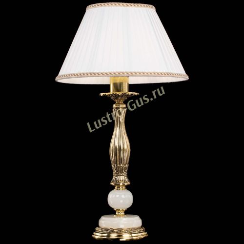 Бронзовая настольная лампа Оникс №1 с абажуром в Кирове Гусь Хрустальный