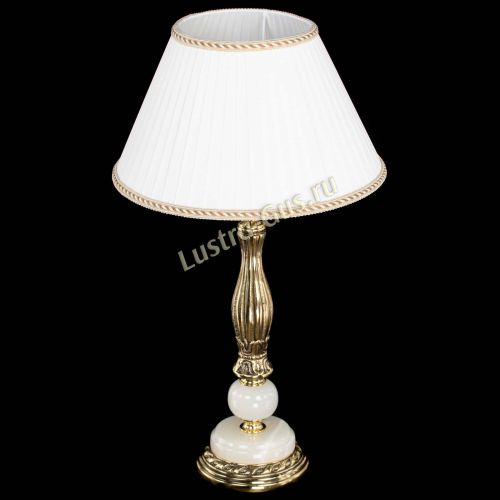 Бронзовая настольная лампа Оникс №1 с абажуром в Кирове Гусь Хрустальный