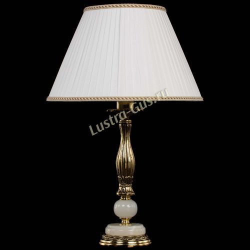 Бронзовая настольная лампа Оникс №1 с большим абажуром в Кирове Гусь Хрустальный