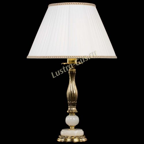 Бронзовая настольная лампа Оникс №1 с большим абажуром в Кирове Гусь Хрустальный